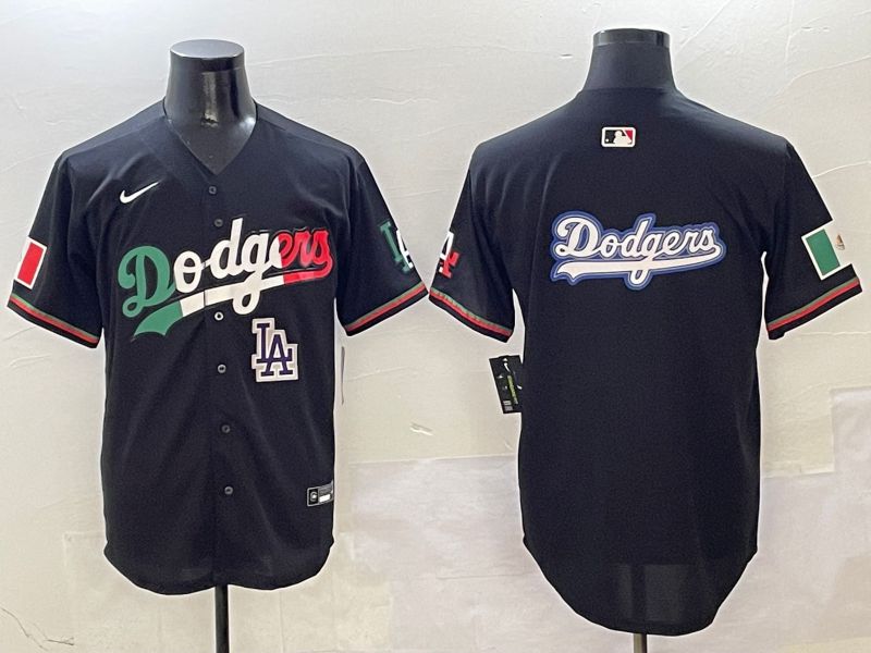 Men Los Angeles Dodgers Blank Black Mexico Second generation Nike 2025 MLB Jersey style 18->los angeles dodgers->MLB Jersey